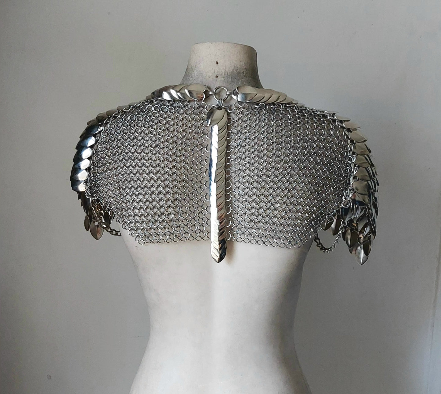Stainless Silver Shoulder Armor