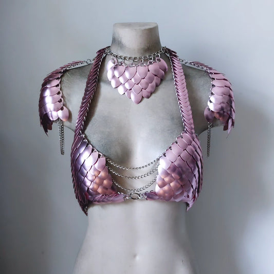 Pearl Pink Viking Princess Scalemail Bikini