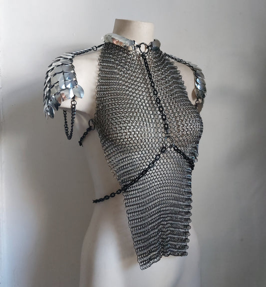 Gunmetal Chainmail Joan Top