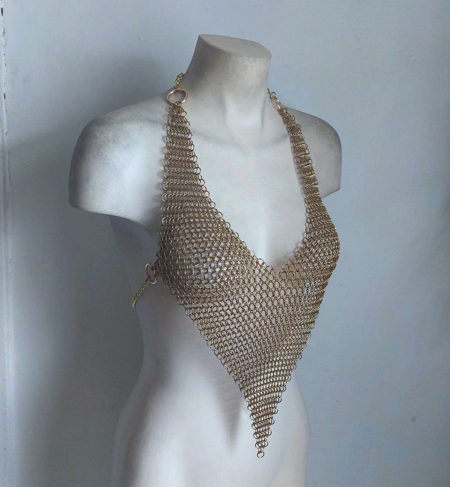 Sybil Brass Chainmail Top