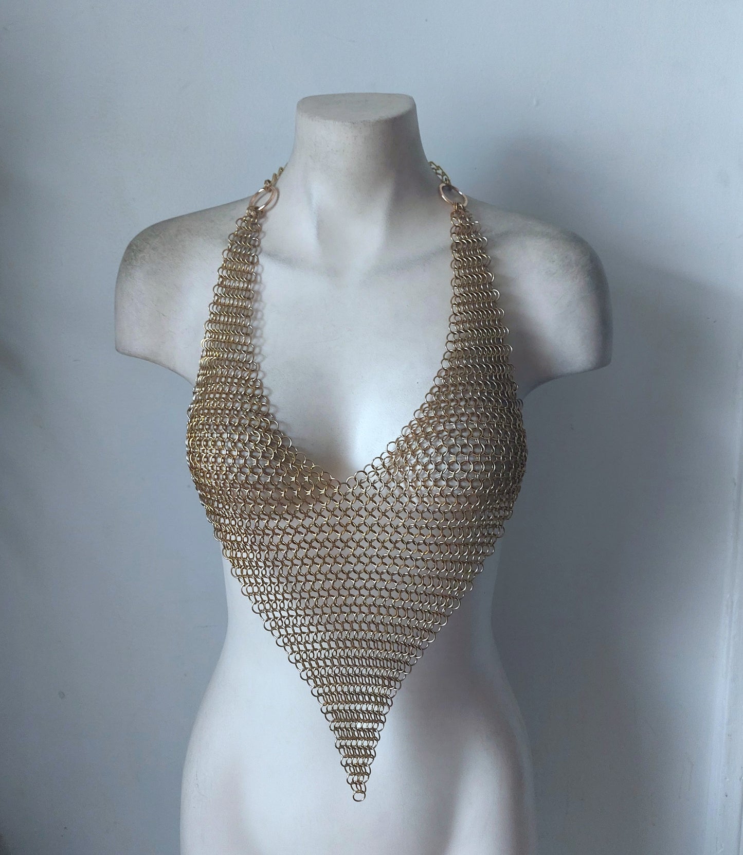 Sybil Brass Chainmail Top