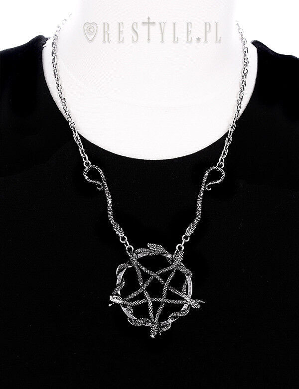 Restyle Snake Pentagram Gothic Necklace