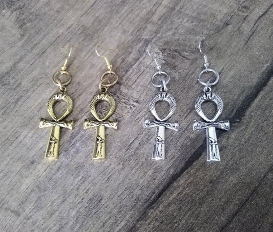 Royal Ankh Earrings